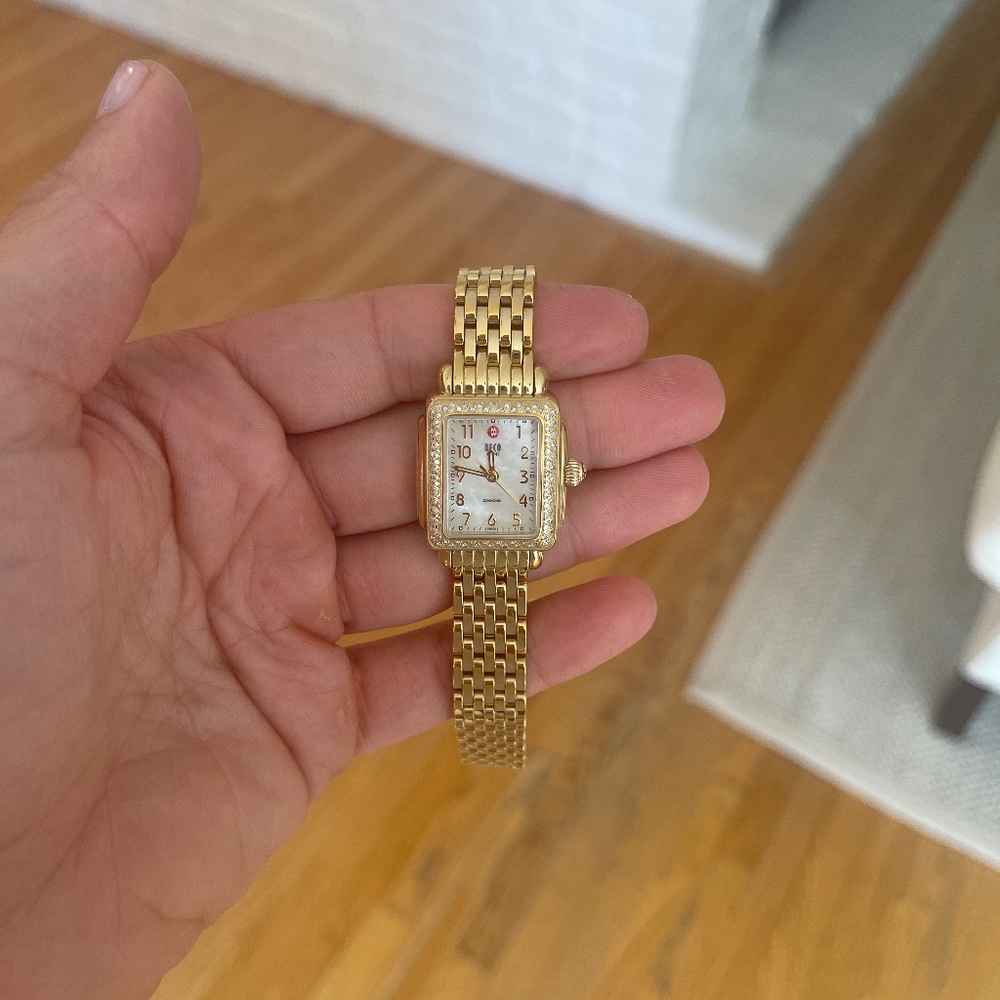 Michele All Gold Watch